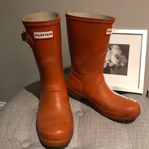Orange Hunter rubber boots